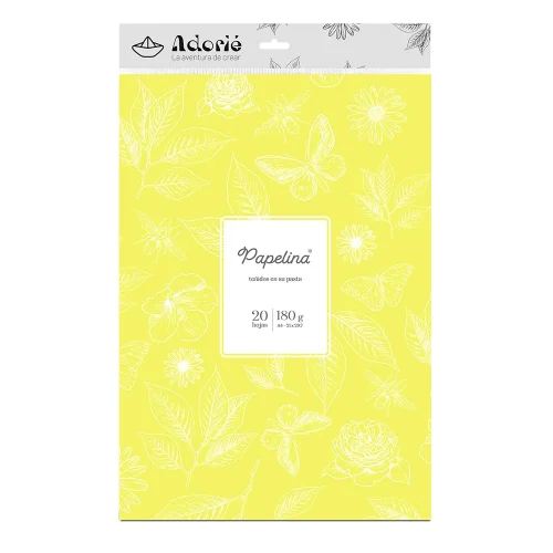 Adorie A4 180 Grs Papelina Amarillo Patito X 20 Hojas