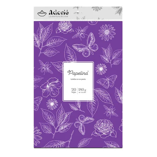 Adorie A4 180 Grs Papelina Ultra Violeta X 20 Hojas