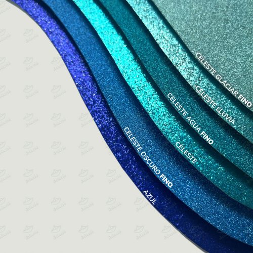 Adorie A4 230 Grs Gliterina Celeste Agua X 20 Hojas - Imagen 2