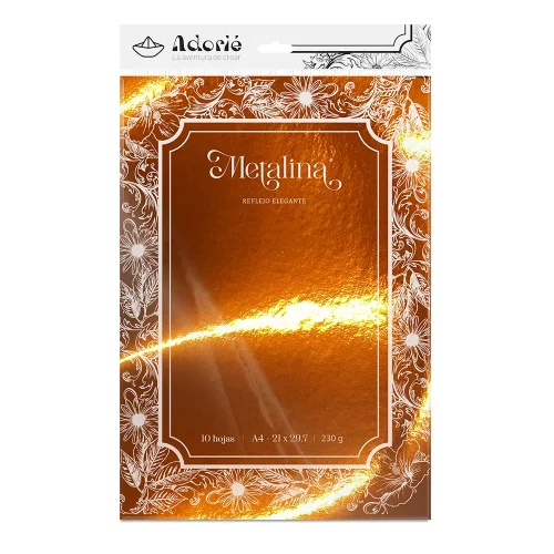 Adorie A4 230 Grs Metalina Bronce Venus X 10 Hojas