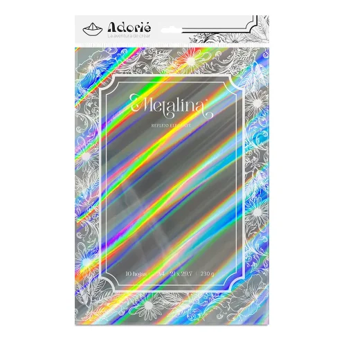 Adorie A4 230 Grs Metalina Tornasol X 10 Hojas