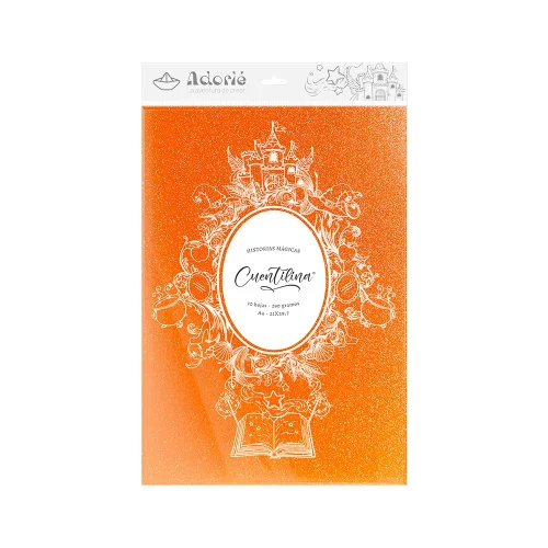 Adorie A4 230 Grs Cuentilina Naranja Soleado X10 Hojas