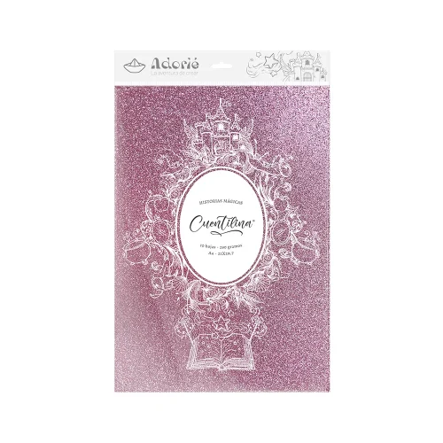 Adorie A4 230 Grs Cuentilina Rosa Fantasia X10 Hojas