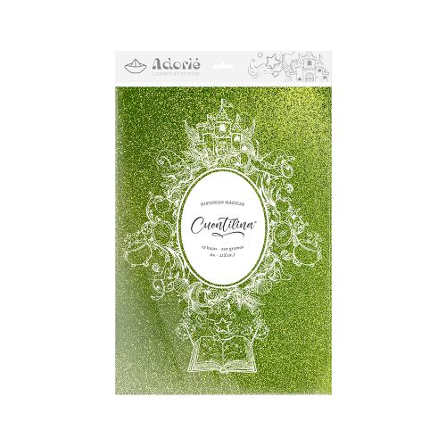 Adorie A4 230 Grs Cuentilina Verde Trebol De La Suerte X10 Hojas