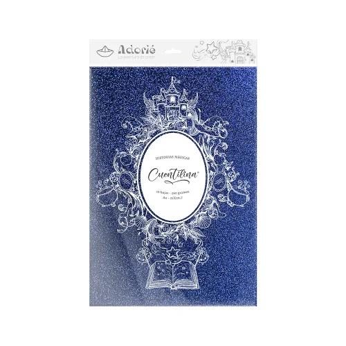 Adorie A4 230 Grs Cuentilina Luna Azul X10 Hojas