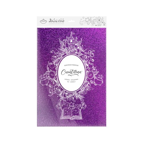 Adorie A4 230 Grs Cuentilina Violeta Grial X10 Hojas