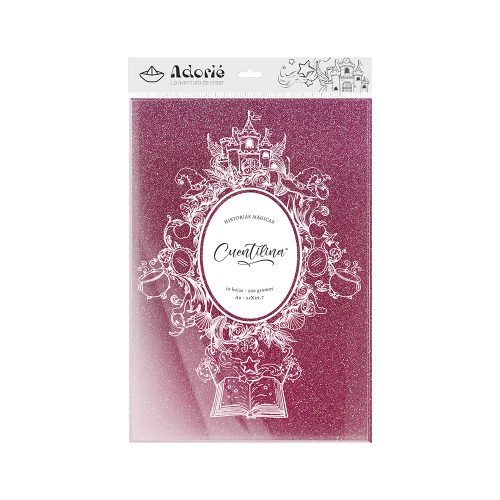 Adorie A4 230 Grs Cuentilina Violeta Valle De Fantasia X10 Hojas