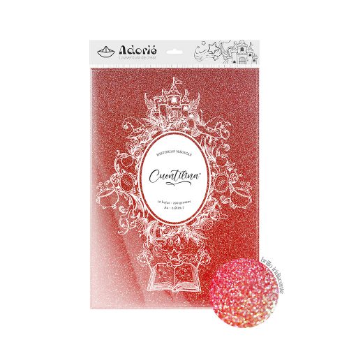 Adorie A4 230 Grs Cuentilina Rojo Fenix X10 Hojas