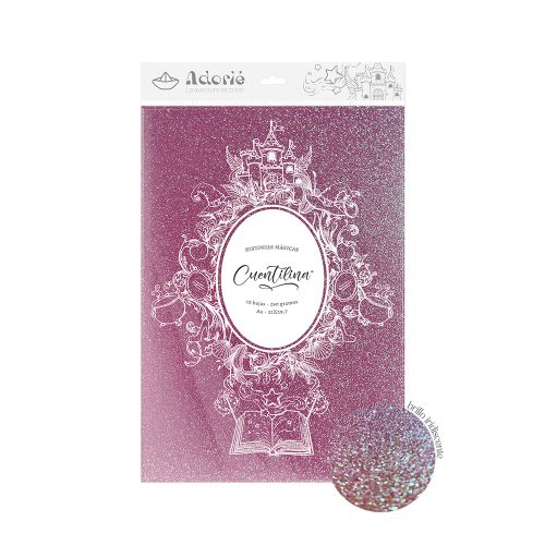 Adorie A4 230 Grs Cuentilina Violeta Alfombra Magica X10 Hojas