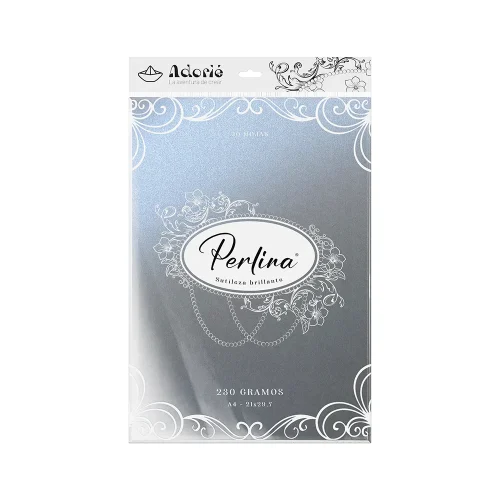 Adorie A4 230 Grs Perlina Gris X20 Hojas