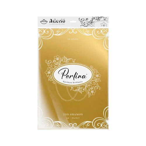 Adorie A4 230 Grs Perlina Oro Oscuro X20 Hojas