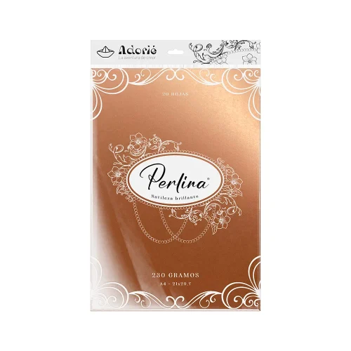 Adorie A4 230 Grs Perlina Bronce X20 Hojas