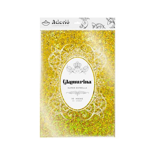 Adorie A4 Glamurina Dorado Ari X10 Hojas