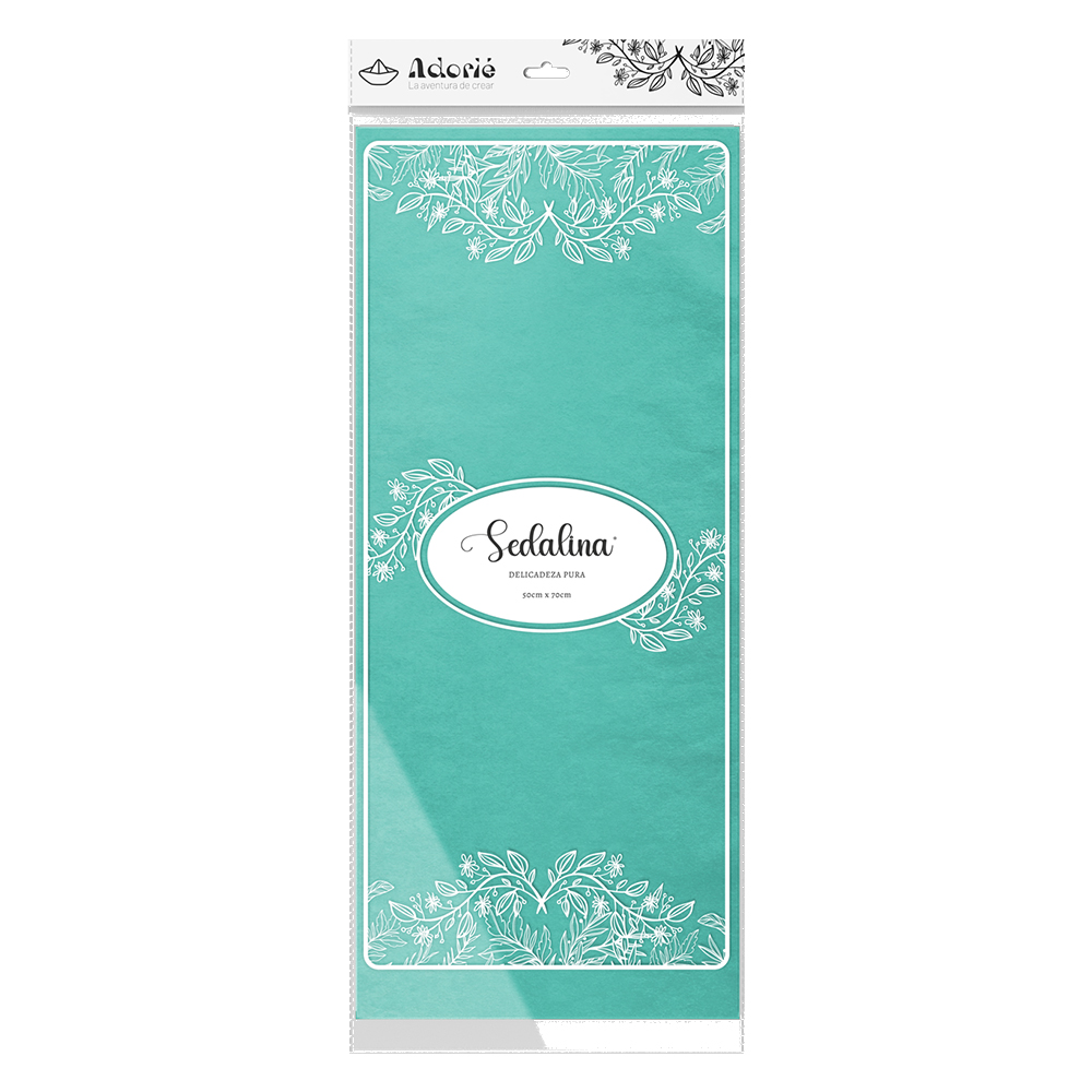 Adorie 50x70 Sedalina Verde Agua X 25 Hojas