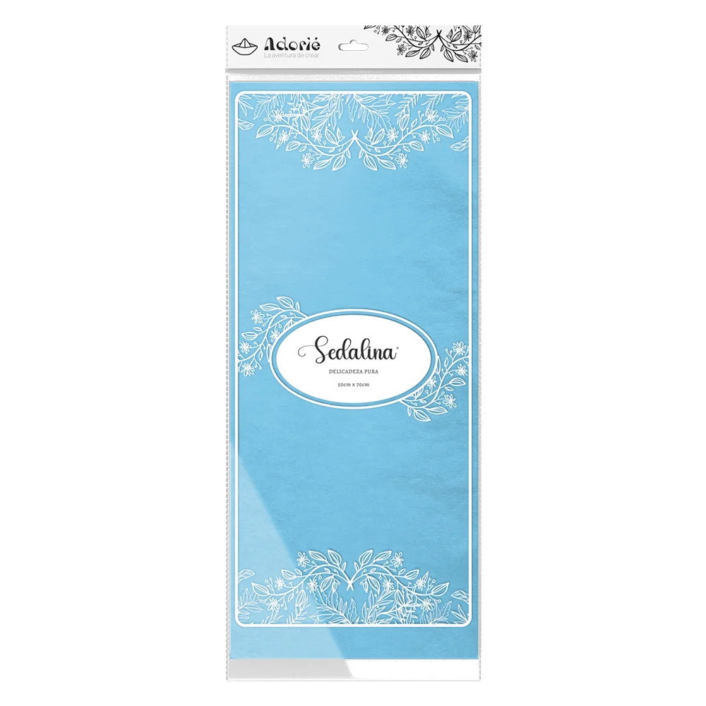 Adorie 50x70 Sedalina Celeste Pastel X 25 Hojas