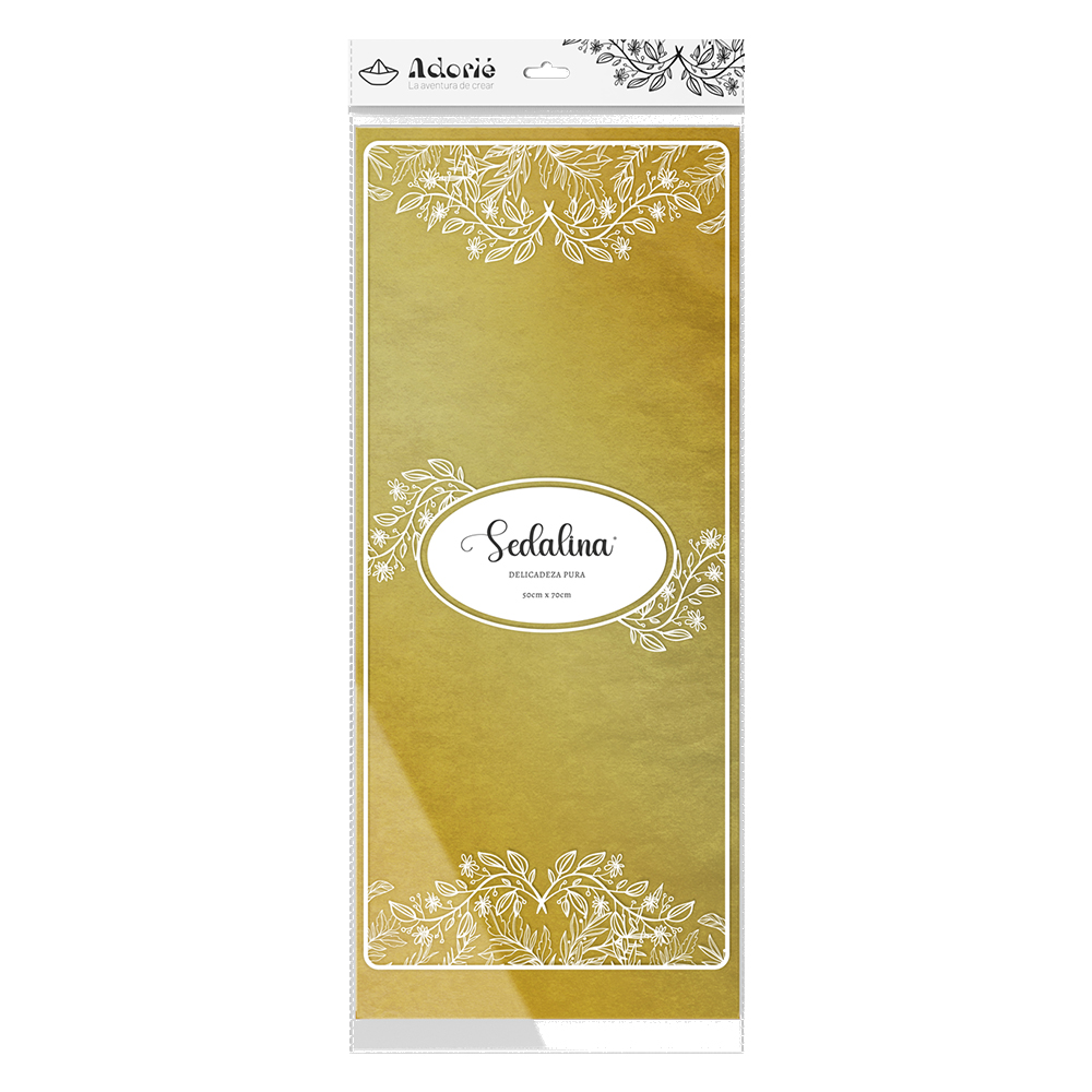 Adorie 50x70 Sedalina Dorado X 25 Hojas