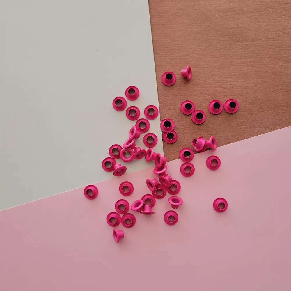 Ojaliillos Aluminio (eyelet) 50 Pcs Fucsia