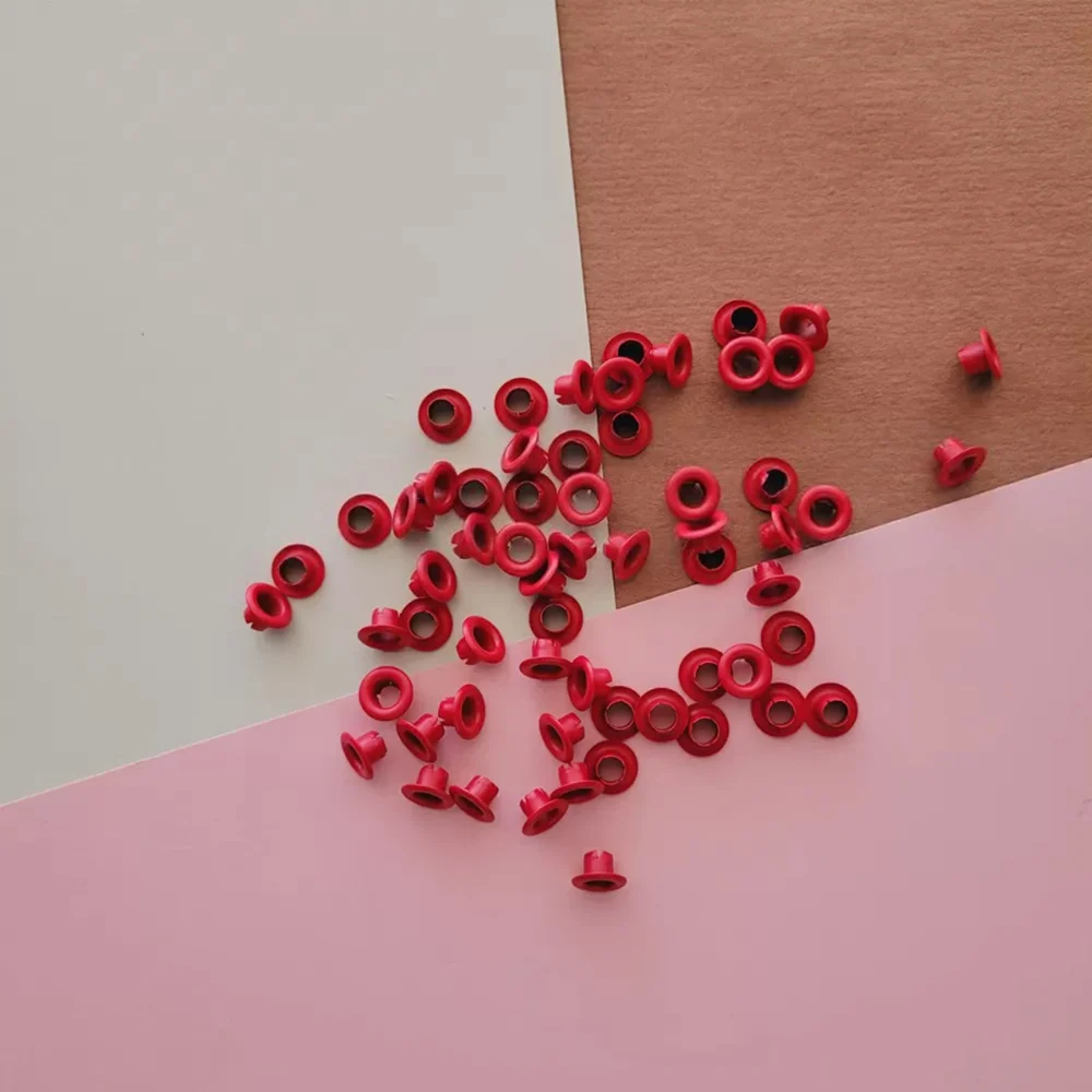 Ojalillos Aluminio (eyelet) 50 Pcs Rojo