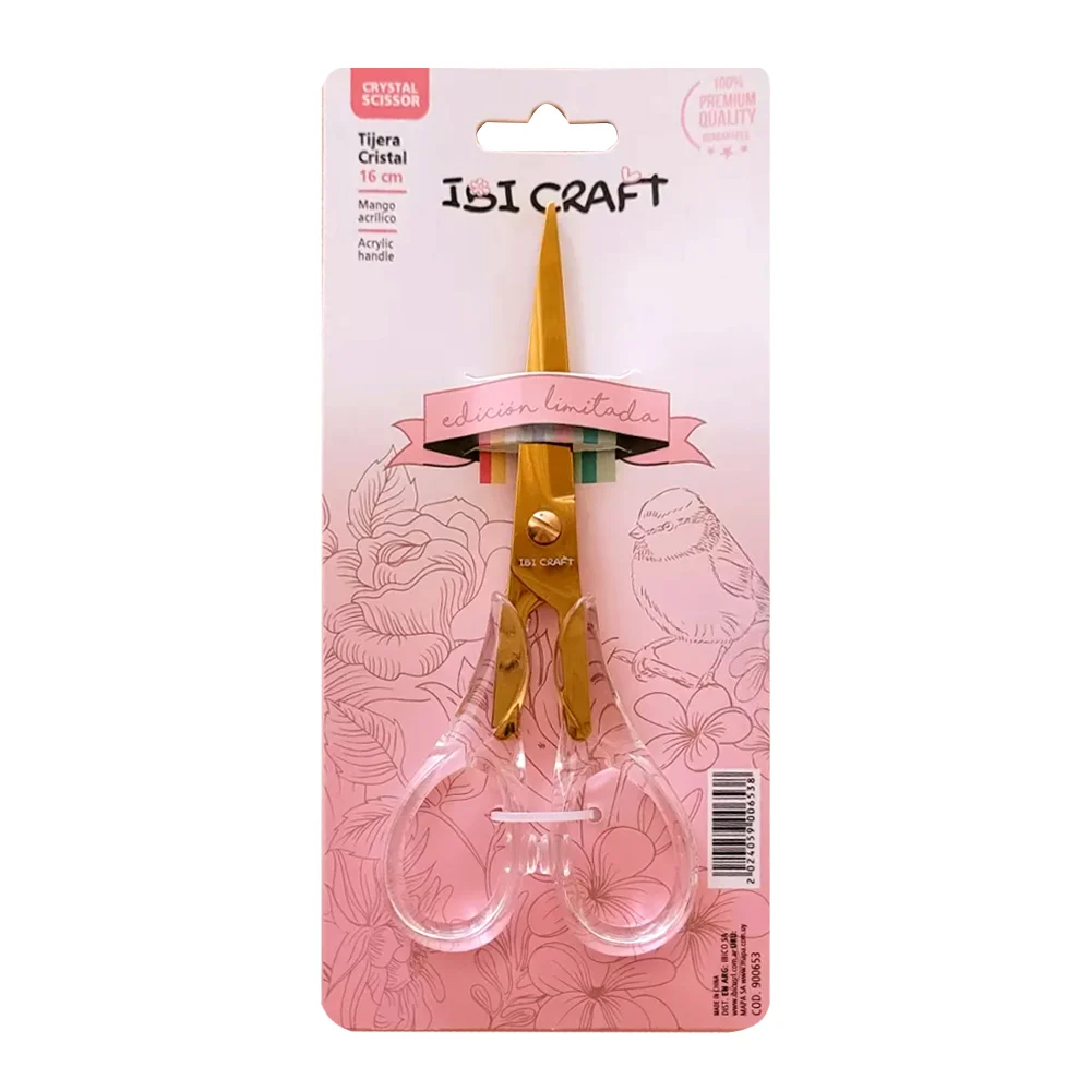 Tijera De Precision Ibi Craft 16 Cm Mango Cristal