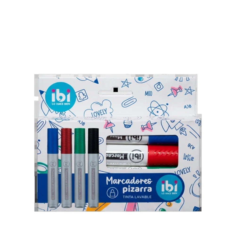 Marcador Grueso Pizarra Ibi X4 Surtido
