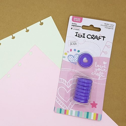 Discos De Expansion 24mm Corazon X 8pcs Lavanda