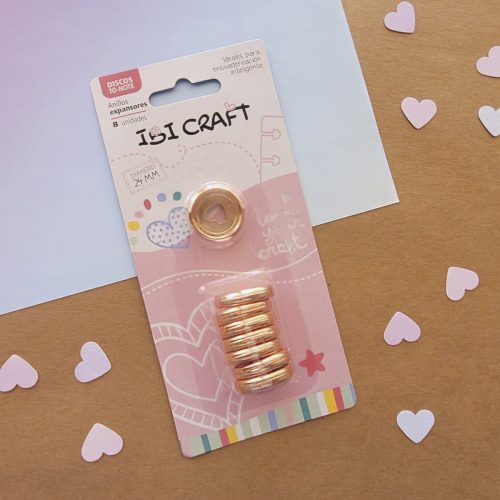 Discos De Expansion 24mm Corazon X 8pcs Rosa Gold