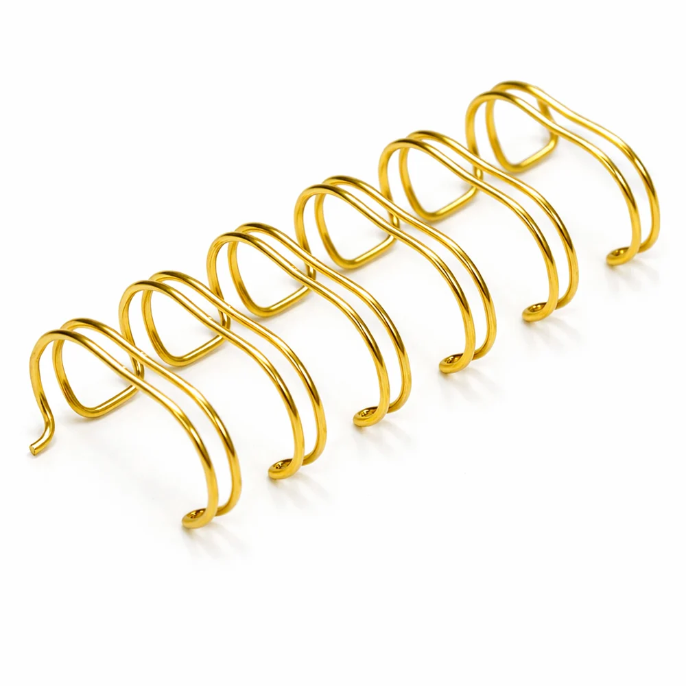 Anillo Binder Plus De Alambre Doble 22mm Dorado 2:1 X 50(190h)