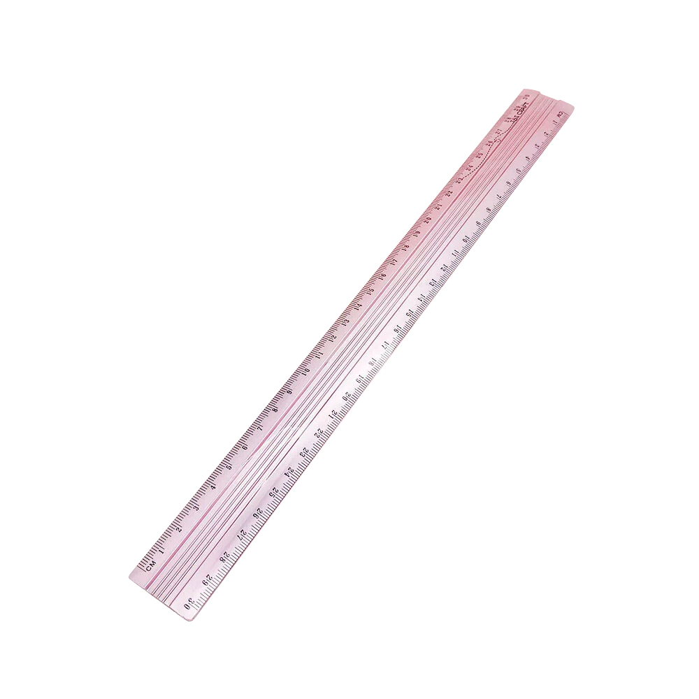Regla Metalica De Corte Ibi 30cm Rosa