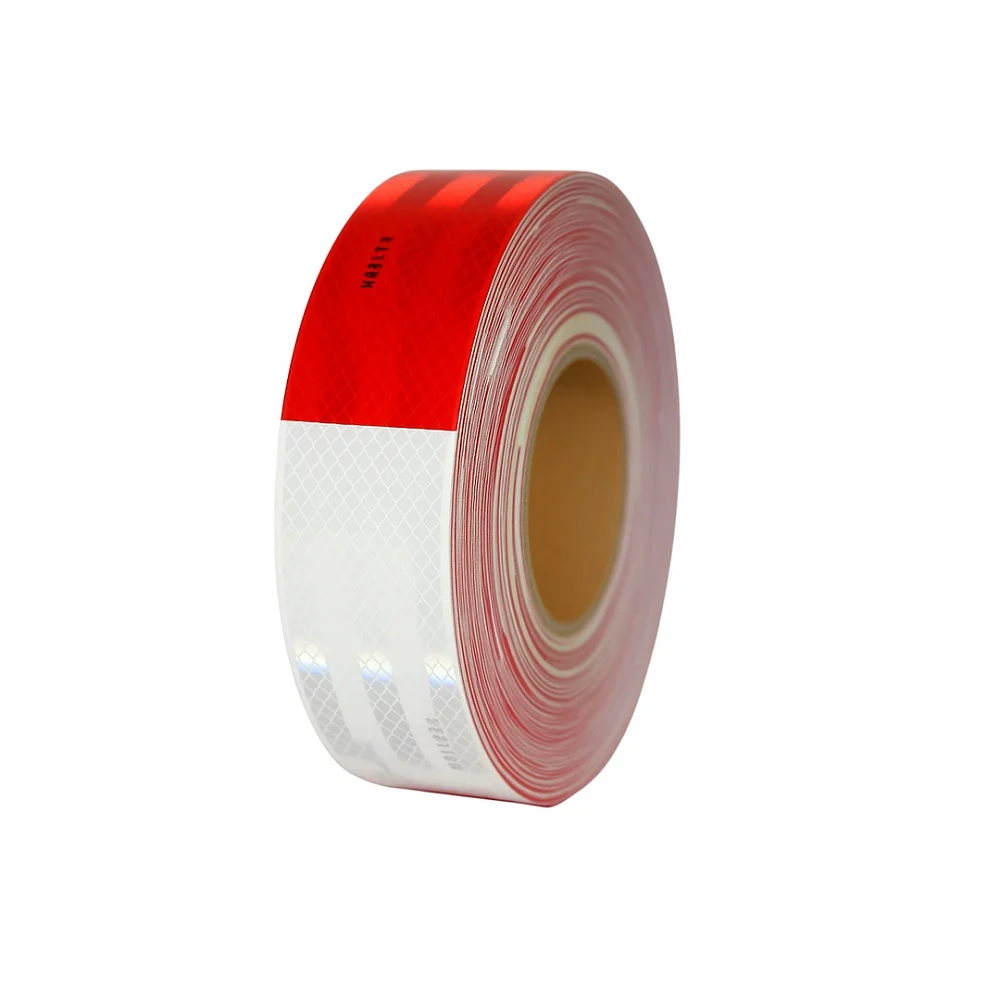 Cinta Reflectiva Rojo Y Blanco 5,08 Cm X Metro