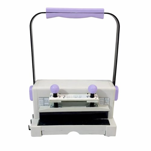 Anilladora De Agujeros Redondos Binder Wire 150 Lila 2:1 A4 En Dos Pasos - Imagen 3