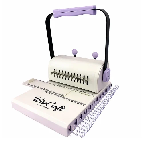 Anilladora Binder Wire 150 Lila 2:1 A4 En Dos Pasos Agujero Redondo - Imagen 4