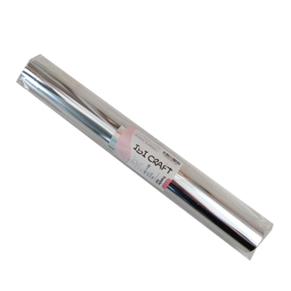 52.02.011_1000-1 Transfer Foil Metalico Plata Ibi Craft 32cmx500cm - Imagen 1