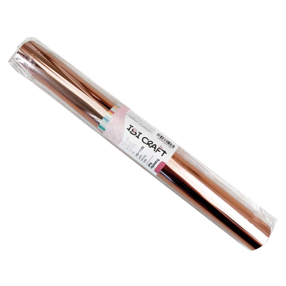 Transfer Foil Metalico Rosa Gold Ibi Craft 32cmx500cm