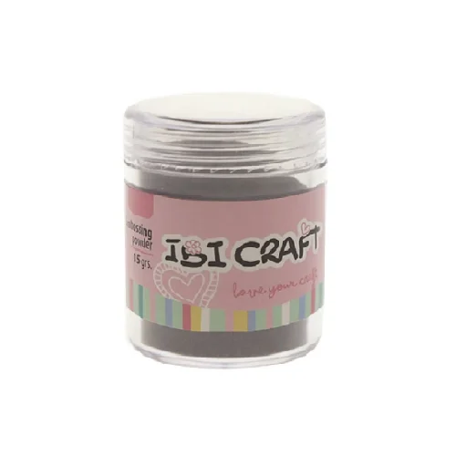 Embossing Powder Polvo Frasco Ibi Craft 15 Grs Gris Oscuro