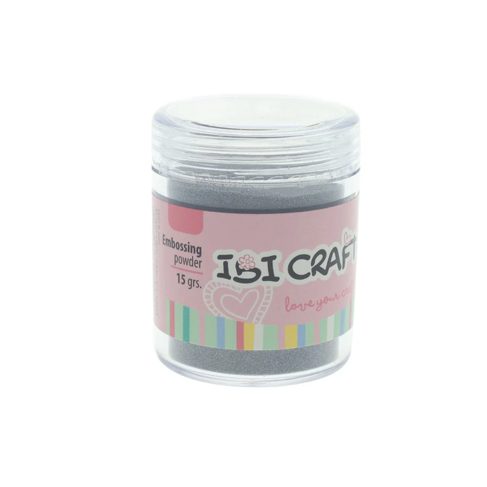 Embossing Powder Polvo Frasco Ibi Craft 15 Grs Plata