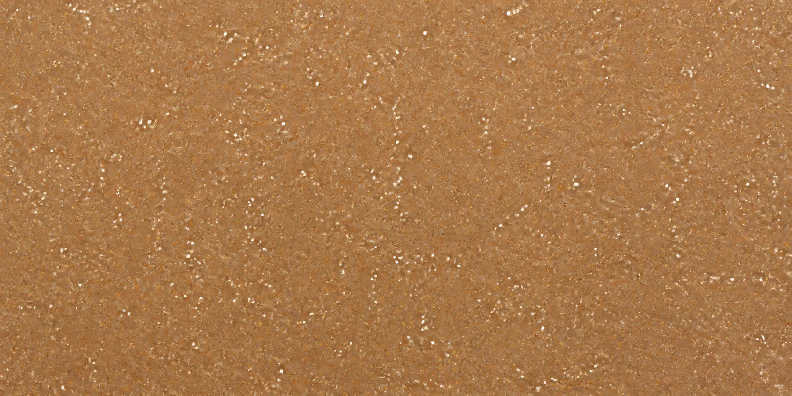 Macro de una hoja oro beige de Gliterina, con el glitter bajo el film plástico
