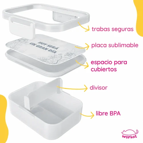 Lunchera Workat Lunchi Traslucido De Polimero Sublimable - Imagen 2