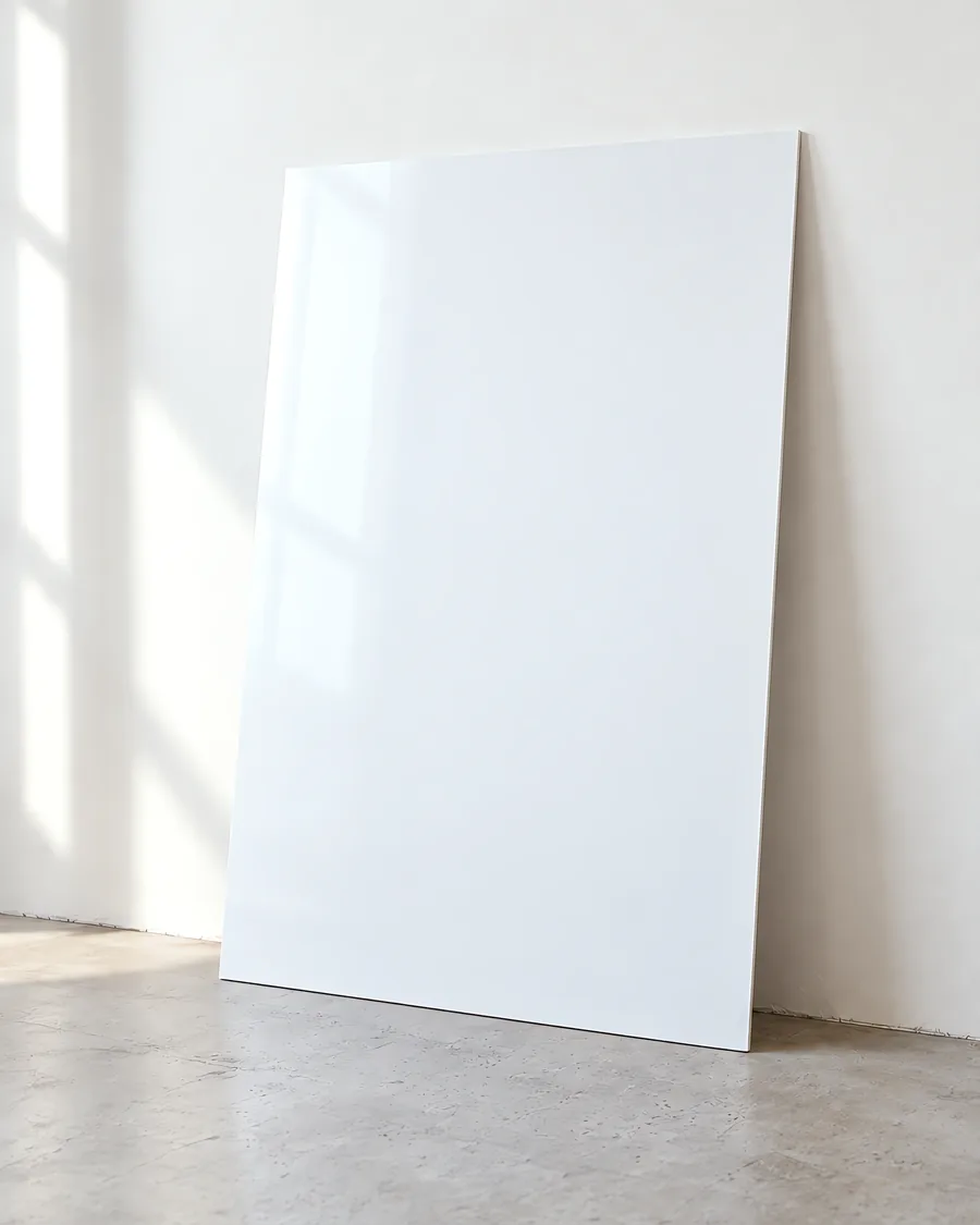 Placa de alto impacto blanca brillante