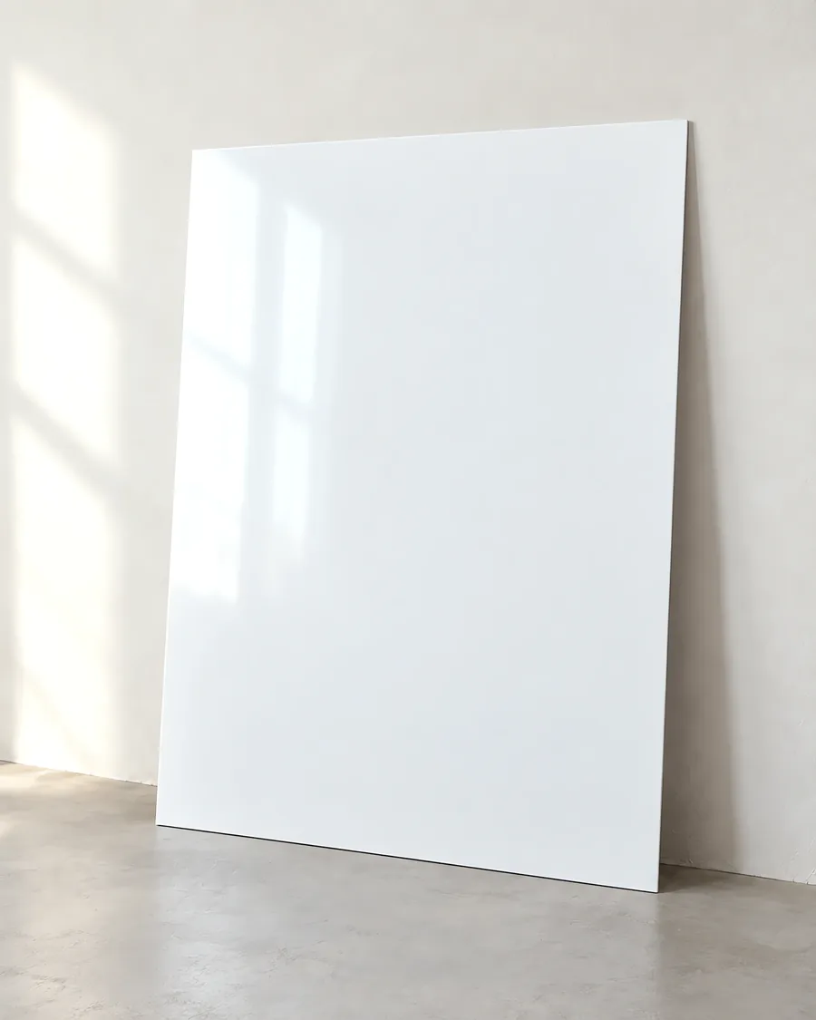 Placa de alto impacto blanca brillante