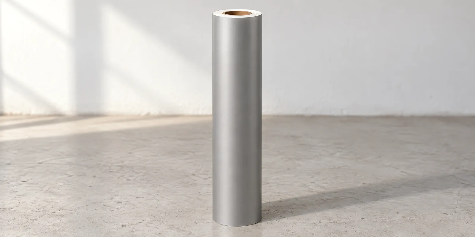 Rollo de vinilo esmerilado gris de 152 cm