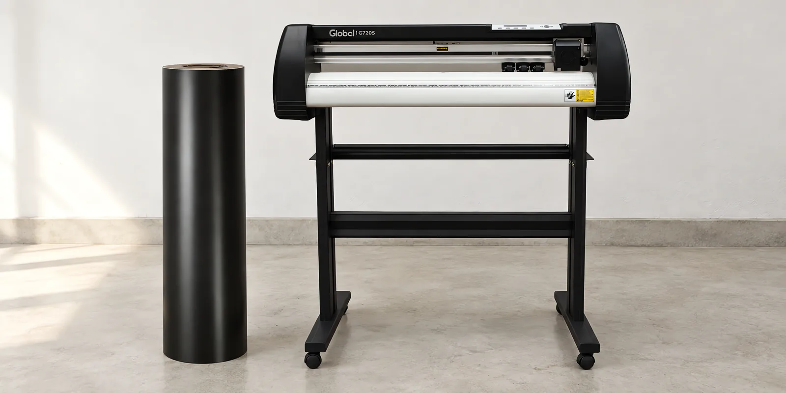 Vinilo de corte negro mate de 61 cm